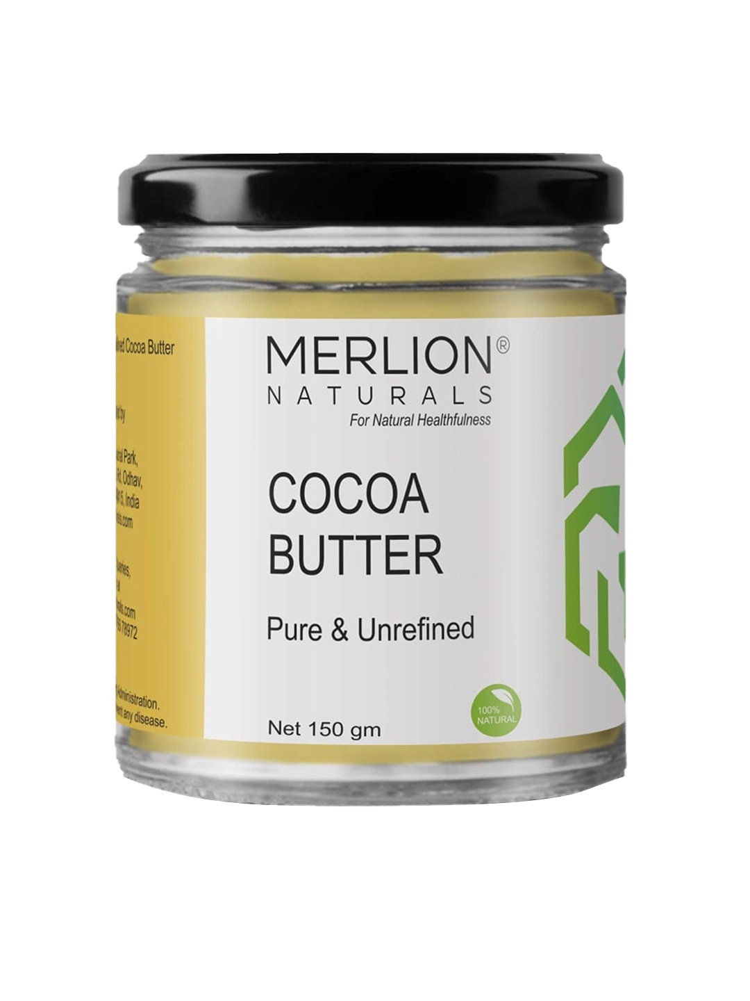 

MERLION NATURALS Cocoa Butter Pure & Unrefined Face Moisturiser - 150 g, White