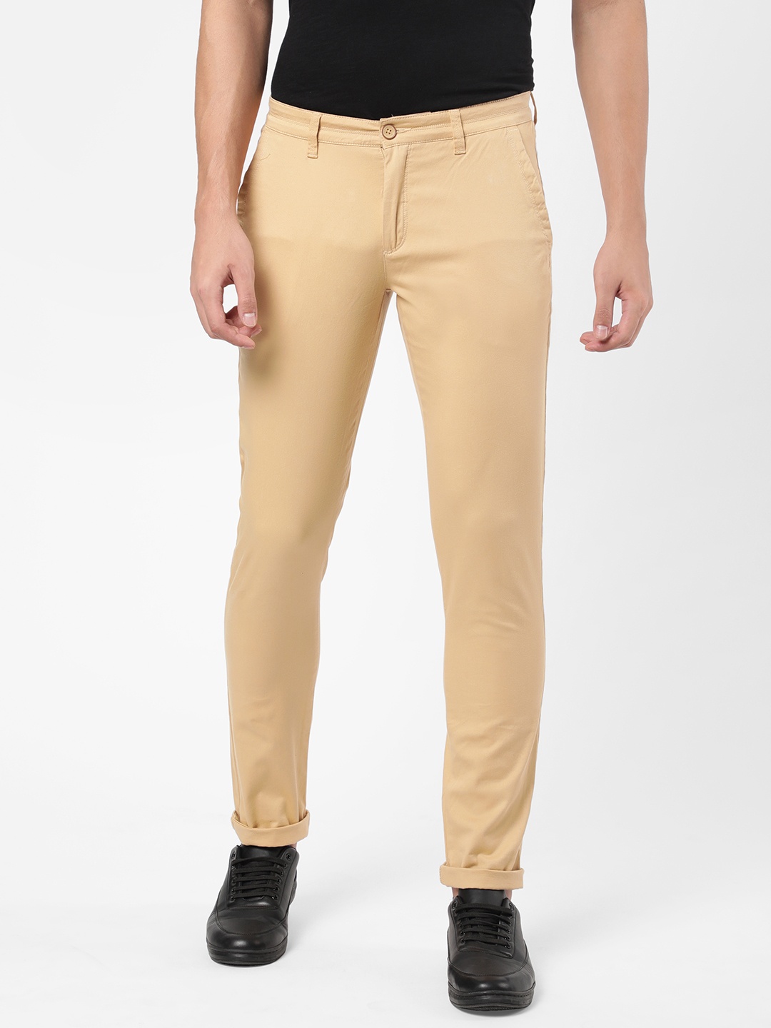 

AD By Arvind Men Khaki Chinos Trousers