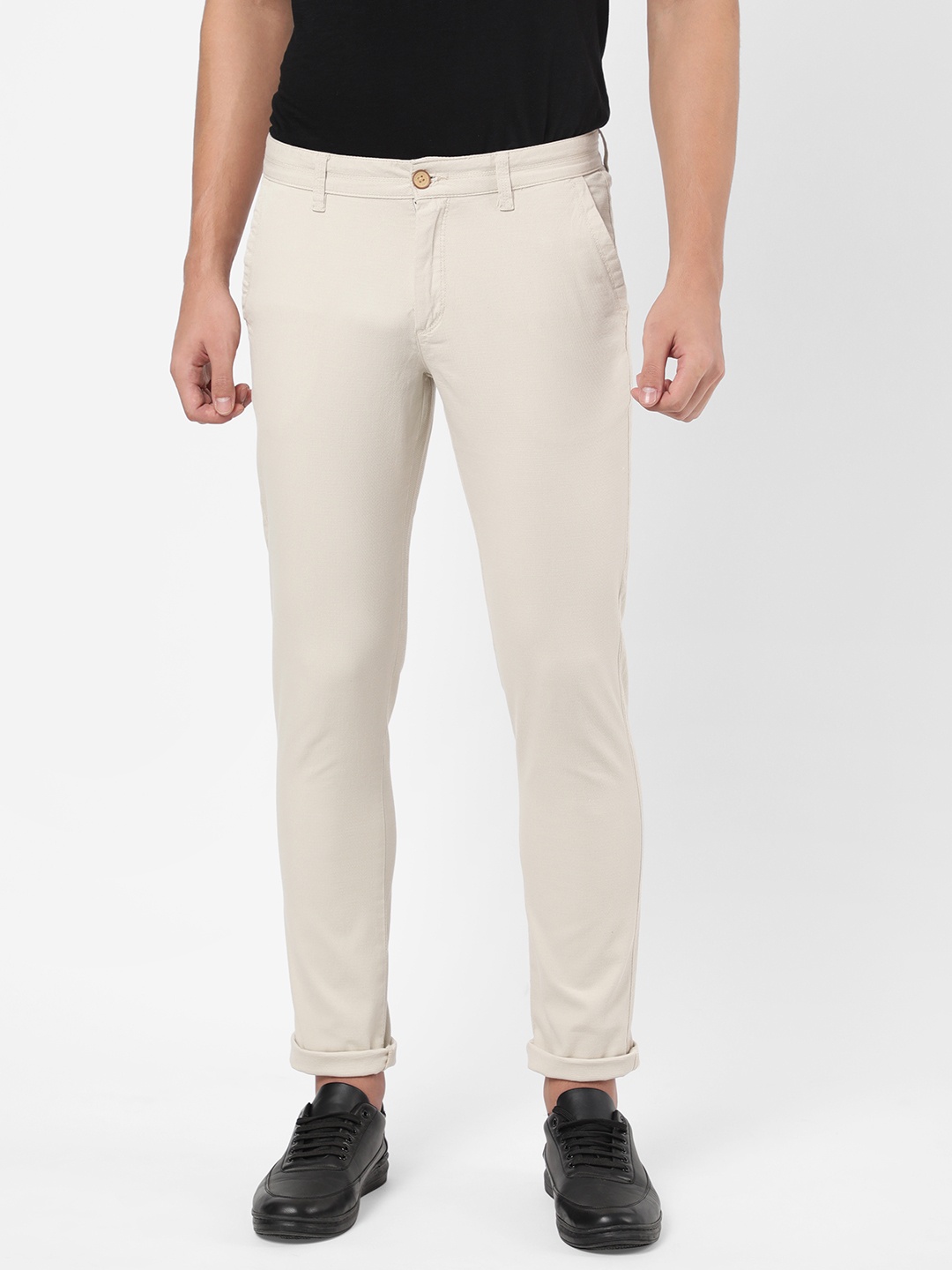 

AD By Arvind Men Beige Trousers