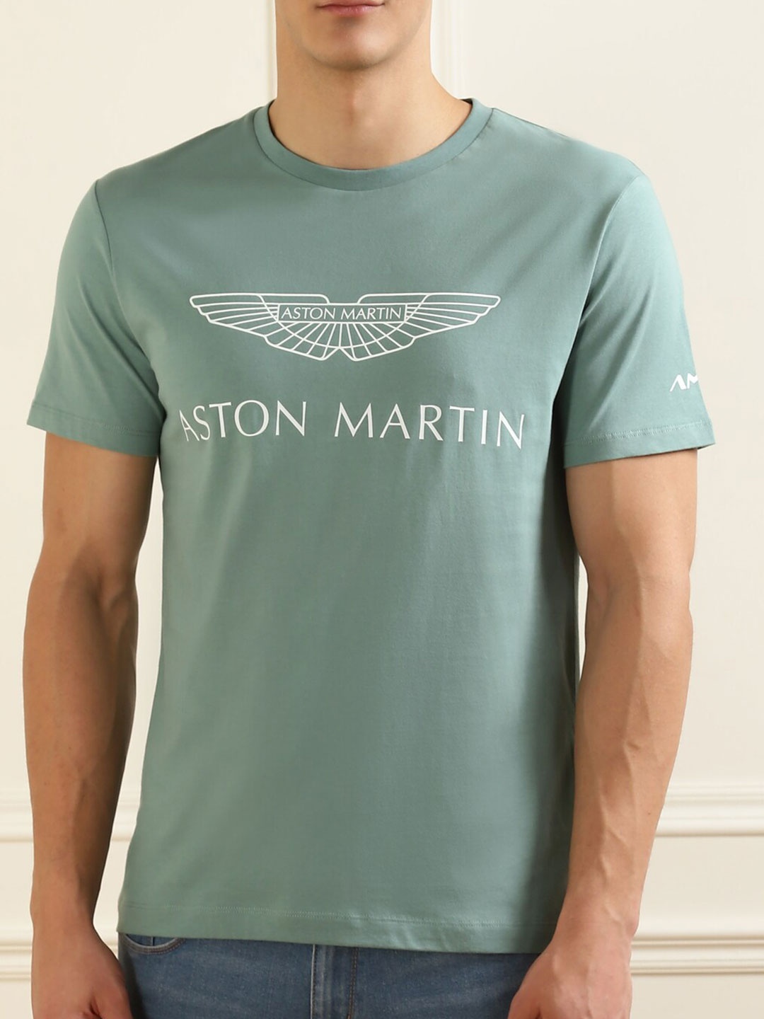 

HACKETT LONDON Men Green & sea spray Typography Printed Pure Cotton T-shirt