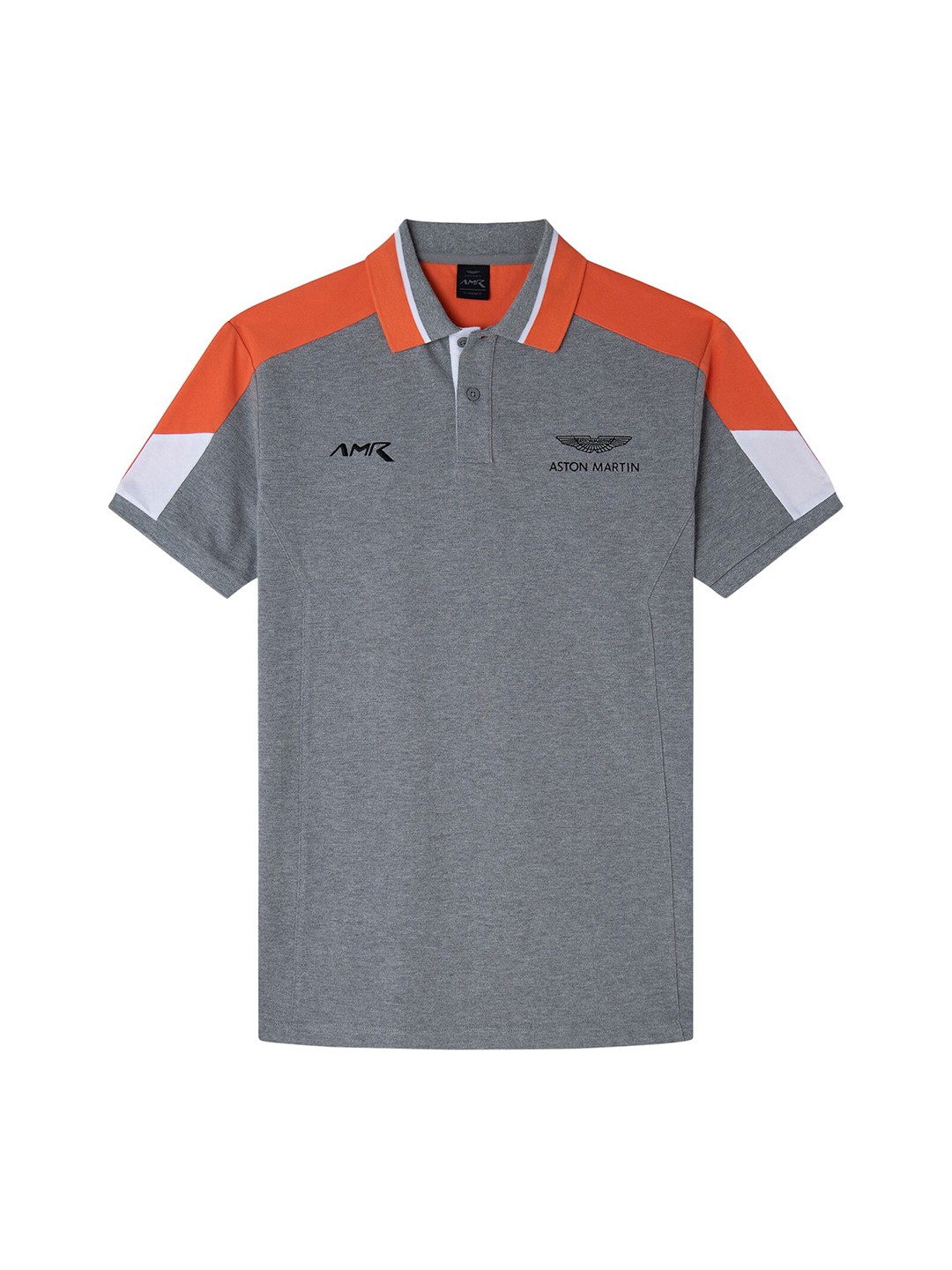 

HACKETT LONDON Men Grey Polo Collar Pure Cotton T-shirt
