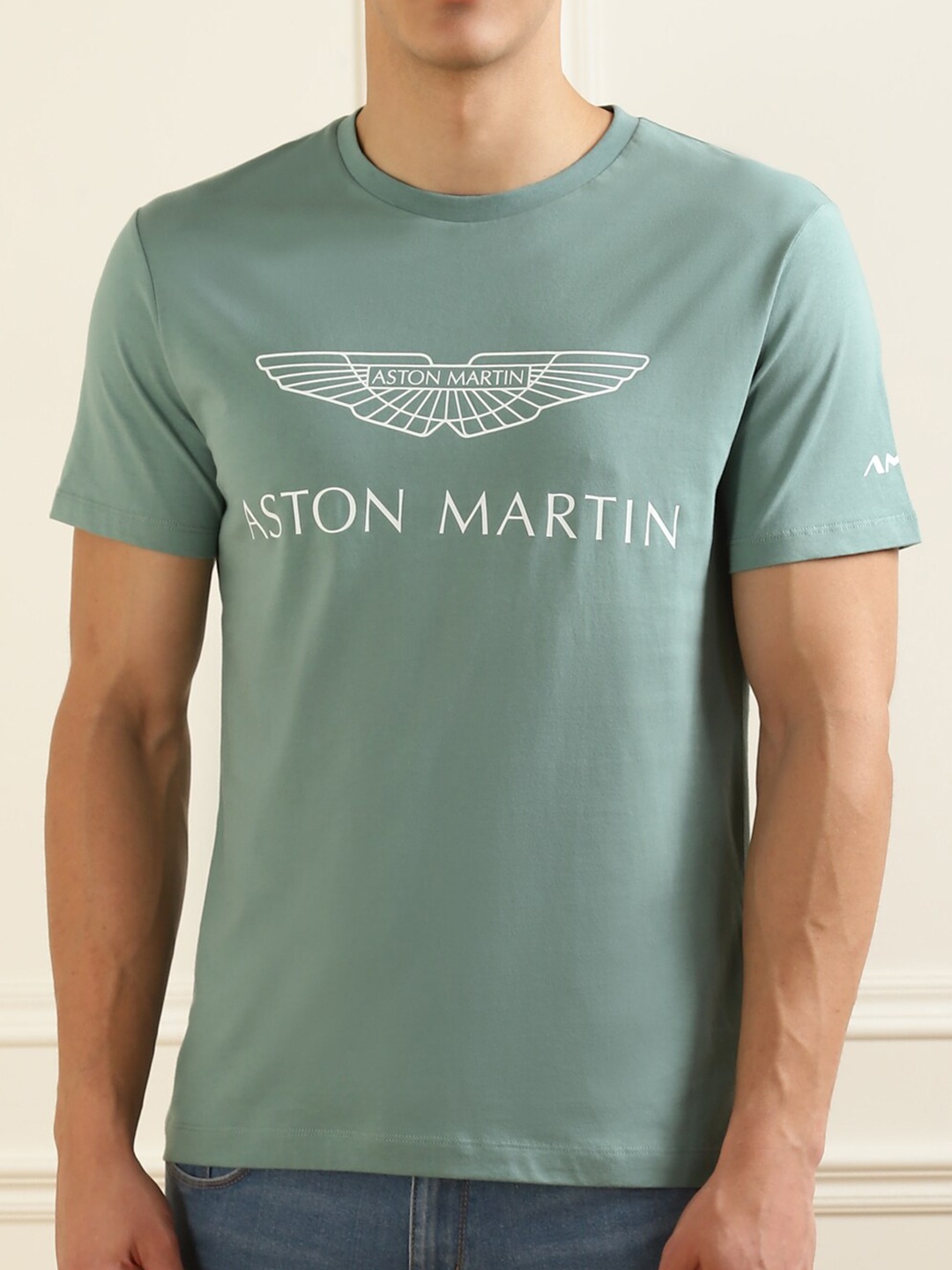 

HACKETT LONDON Men Green Typography Printed Pure Cotton T-shirt