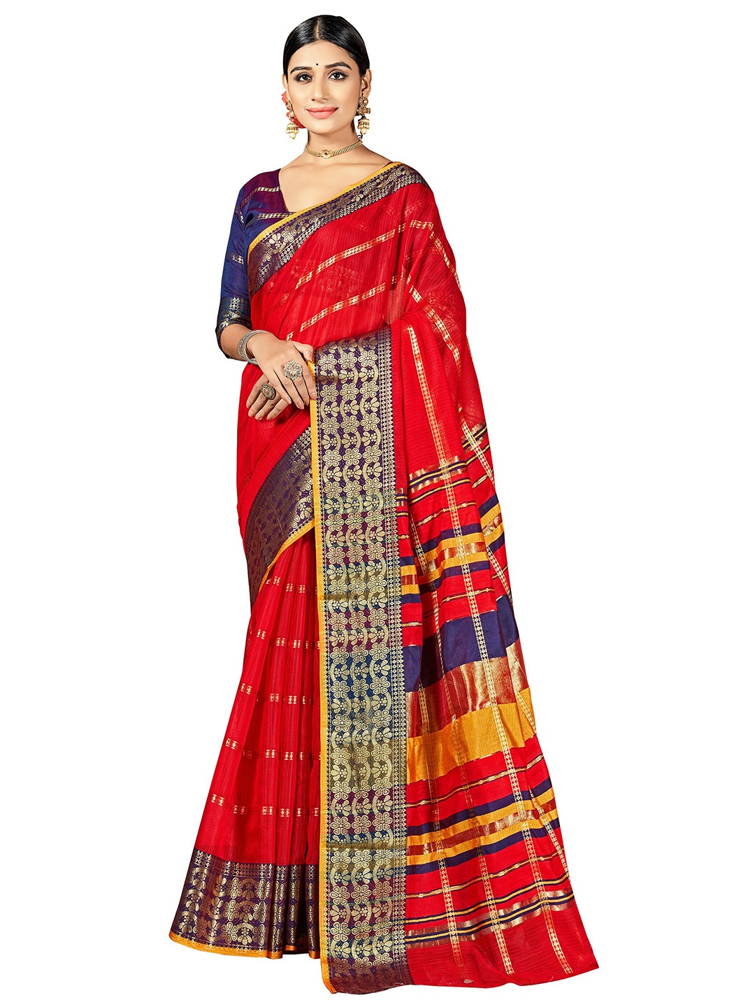 

KALINI Women Red Sarees
