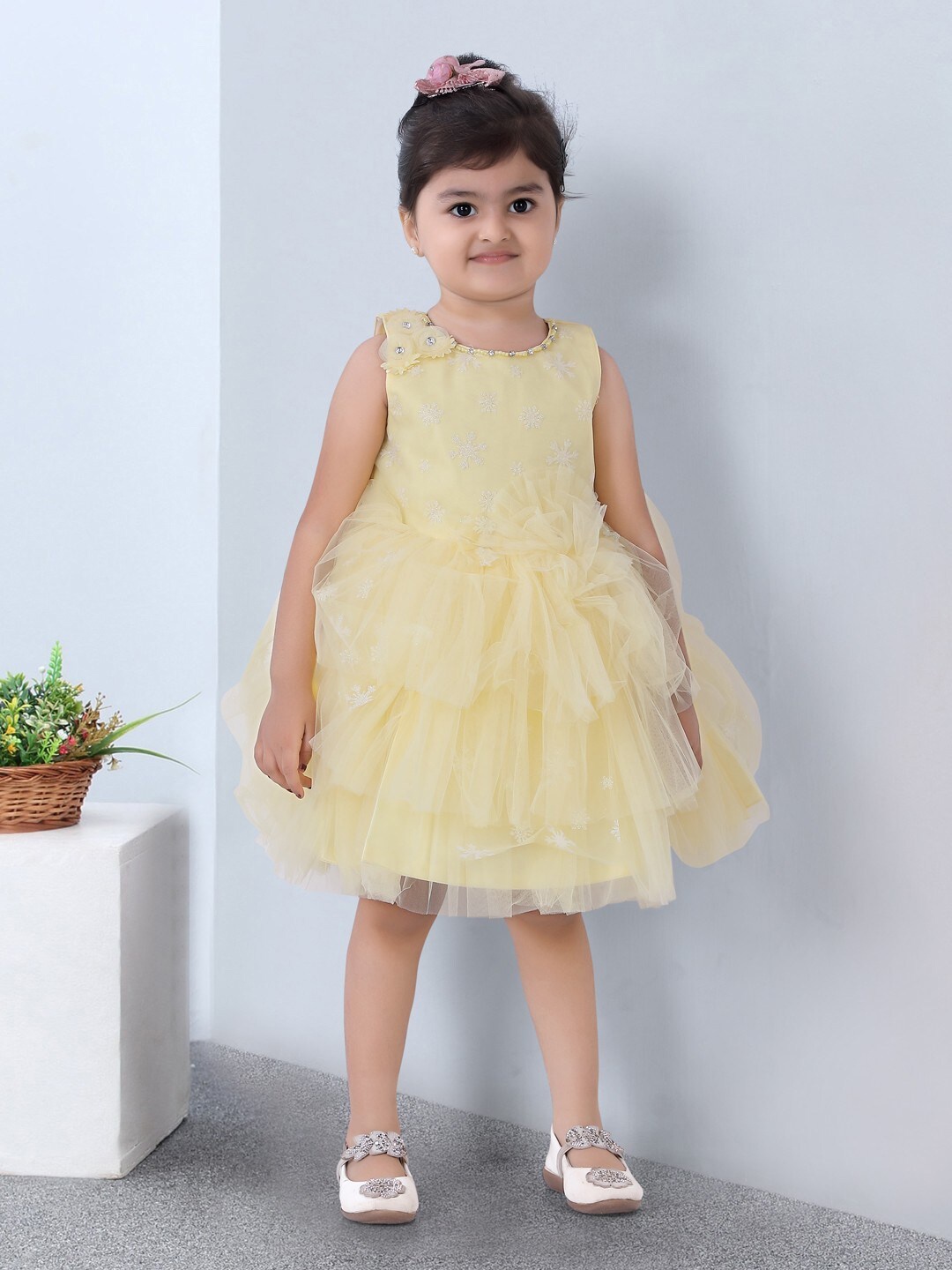 

JUST CHiLLiN Yellow Fit and Flare Dress