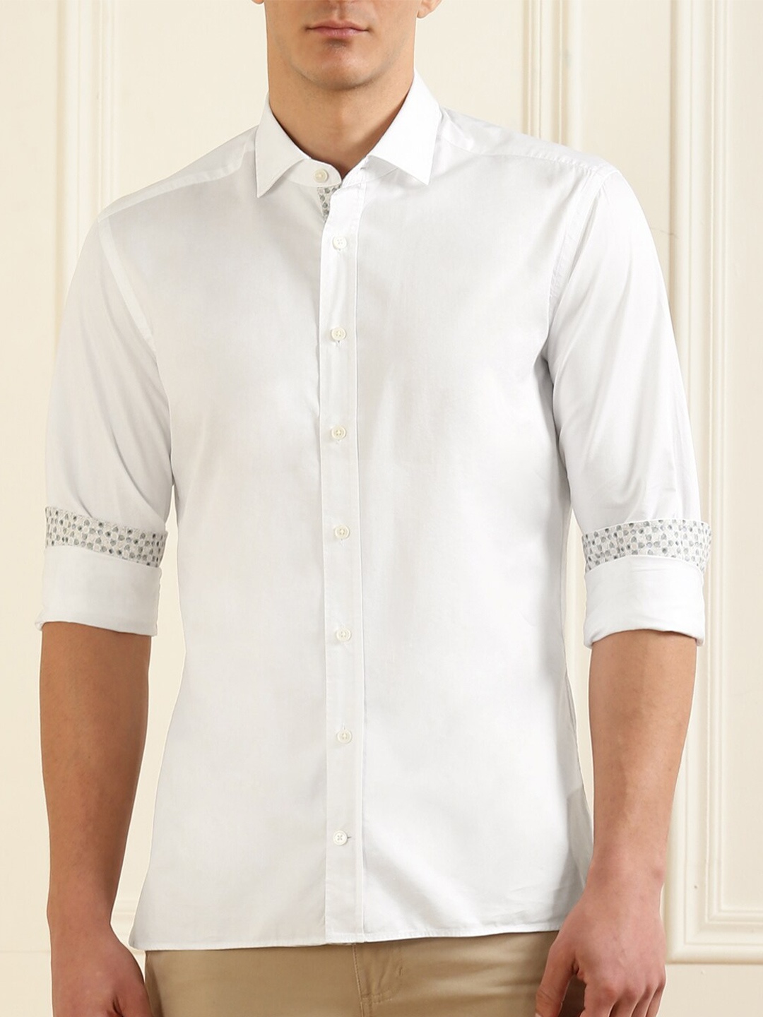 

HACKETT LONDON Men White Slim Fit Casual Shirt
