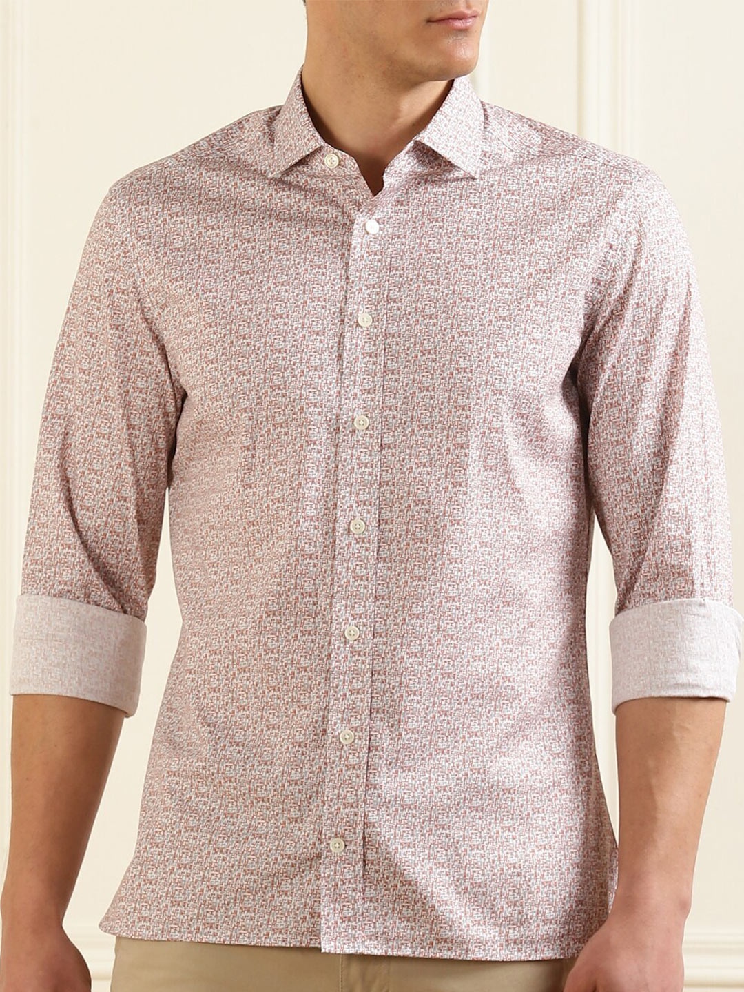 

HACKETT LONDON Men Multicoloured Slim Fit Printed Casual Shirt, Multi