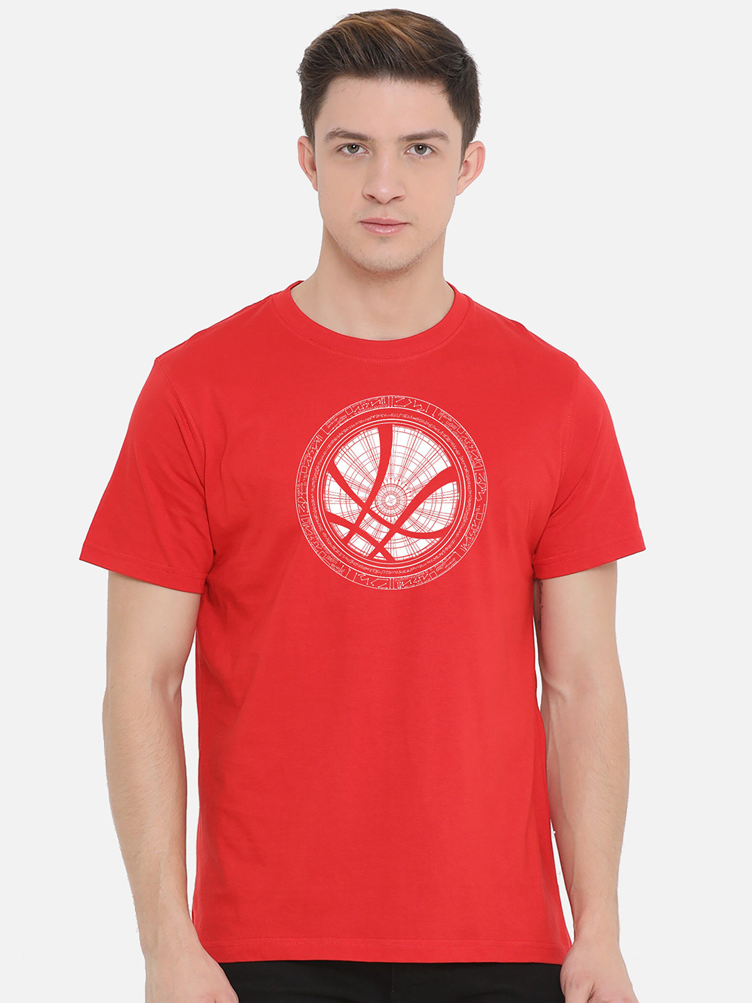 

Fully Filmy Men Red Printed T-shirt