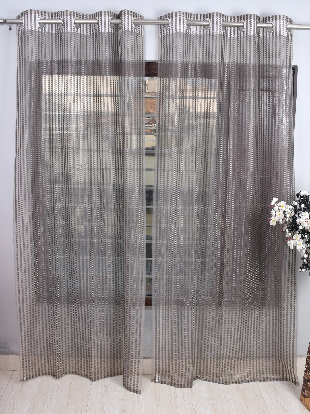 

Homefab India Unisex Grey Curtains and Sheers