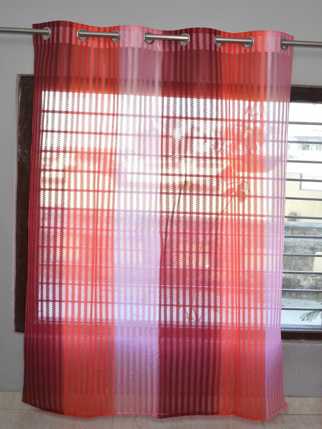 

Homefab India Unisex Maroon Curtains and Sheers