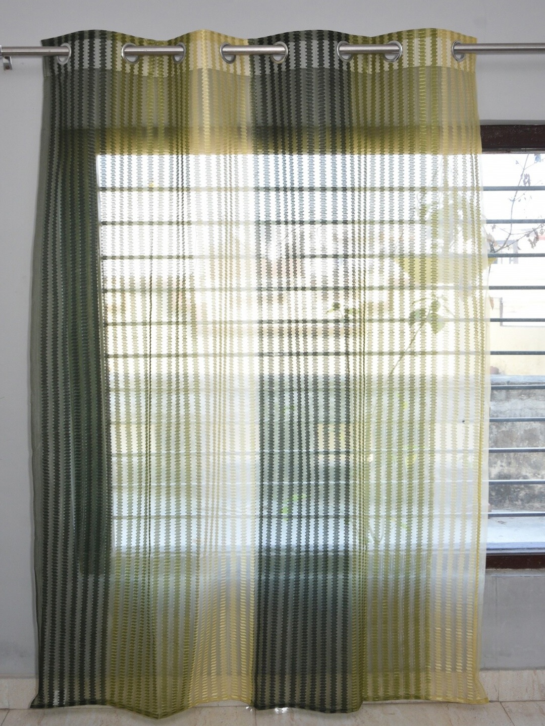 

Homefab India Unisex Green Curtains and Sheers