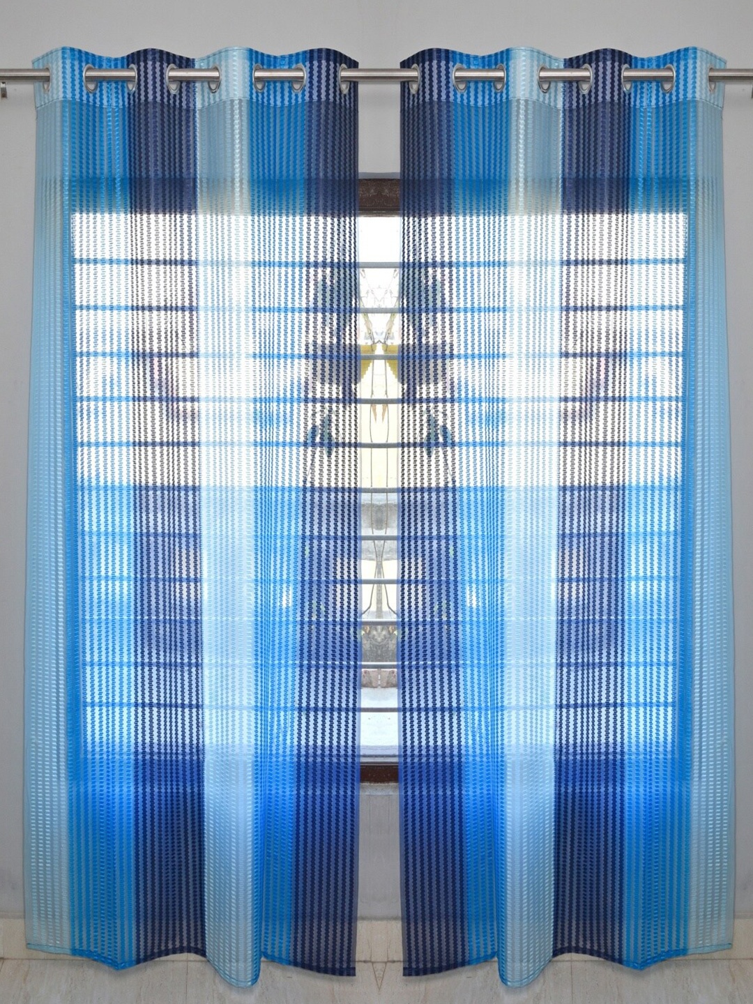 

Homefab India Unisex Blue Curtains and Sheers