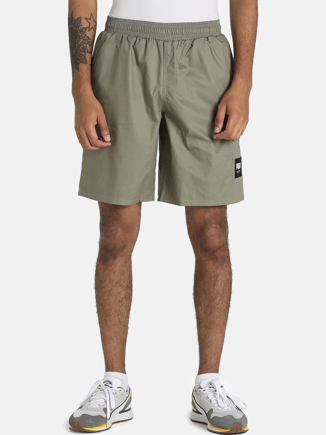 

Puma Men Grey SUMMER COURT Regular Fit Sports Shorts