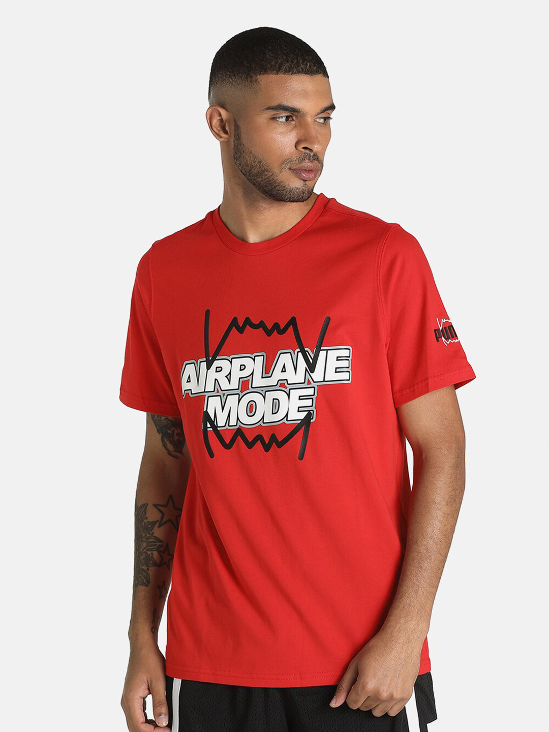 

Puma Typography Printed Derrick Jones Regular Fit T-shirt, Red