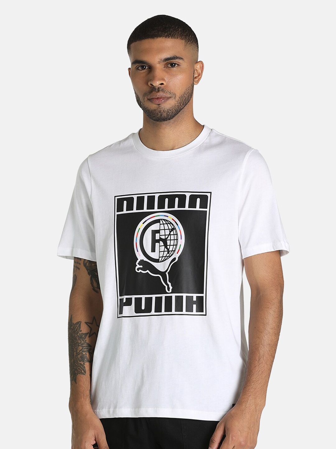 

Puma Men White Printed T-shirt