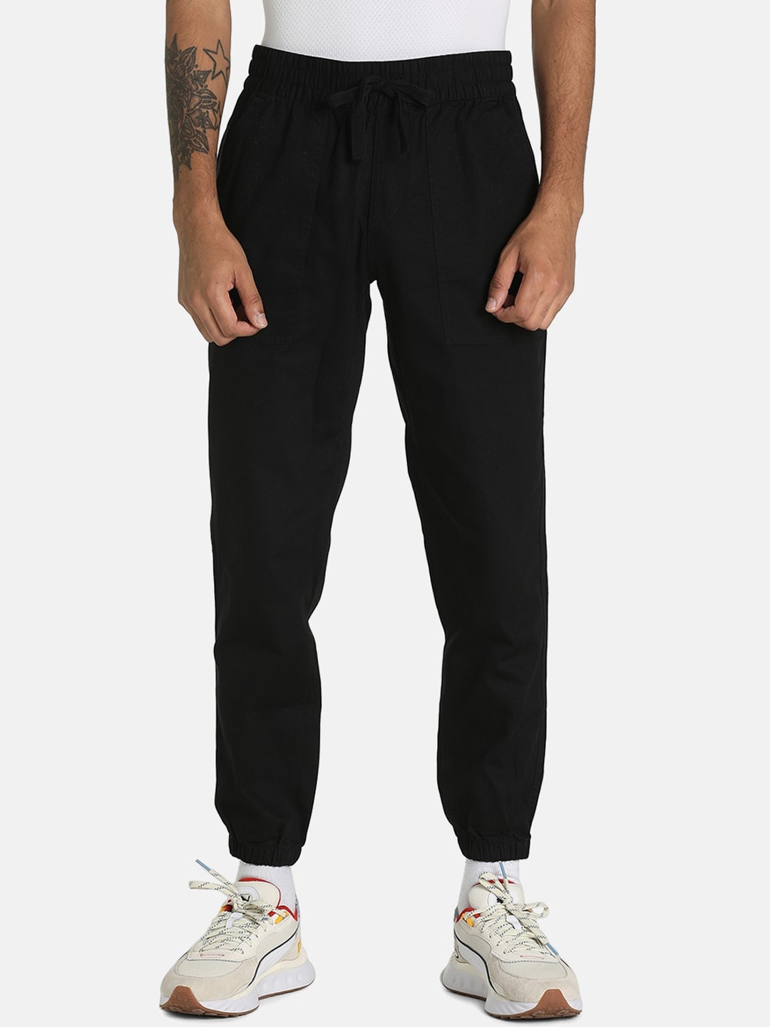 

Puma Men Black Solid Cotton Joggers