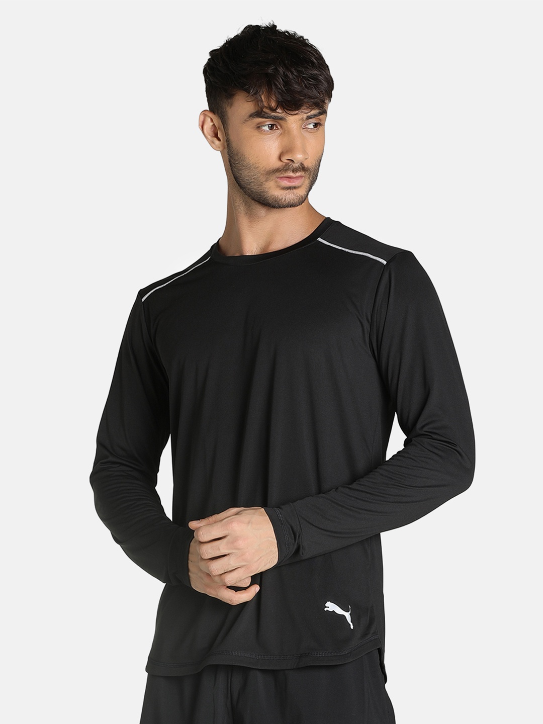 

Puma Men Black Monochrome Running T-shirt