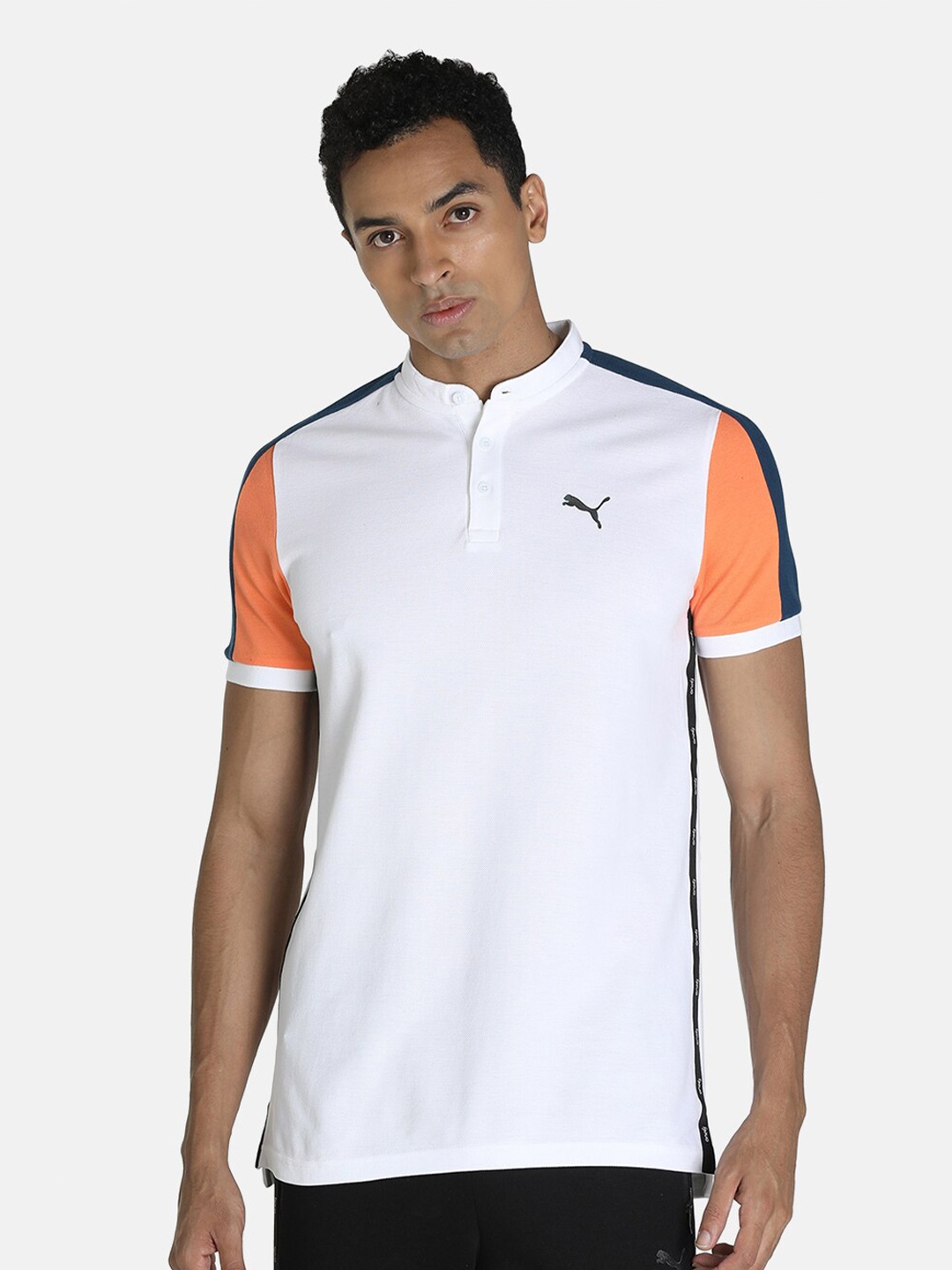 

Puma Men White Slim Fit one8 Virat Kohli Cotton Polo Collar T-shirt