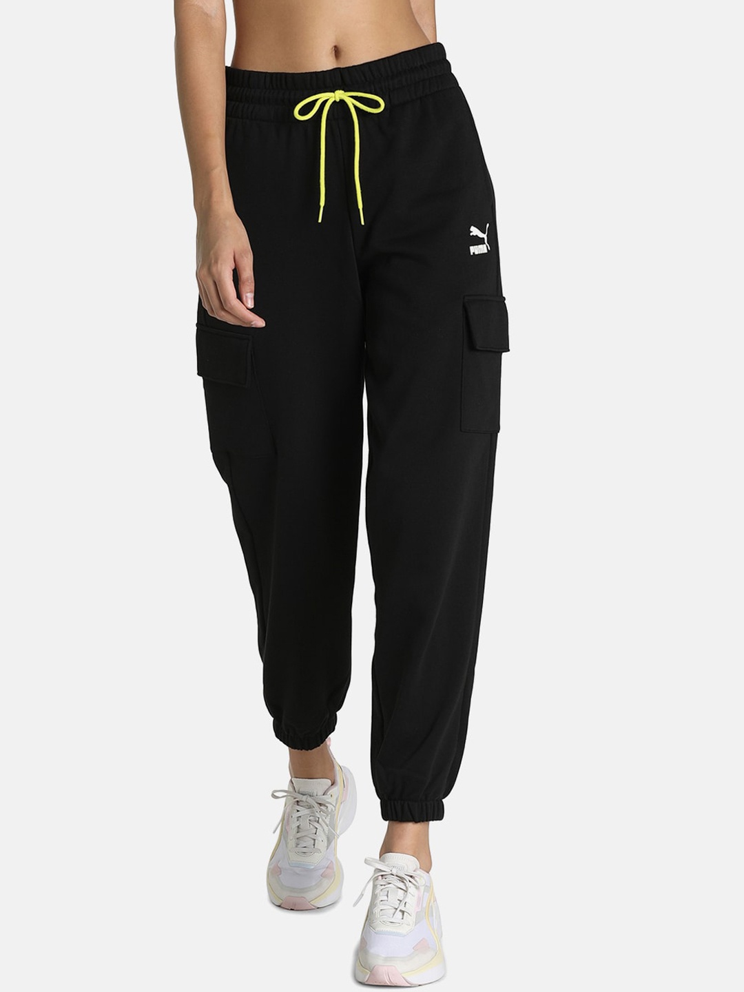 

Puma Women Black Solid Cotton Track Pants