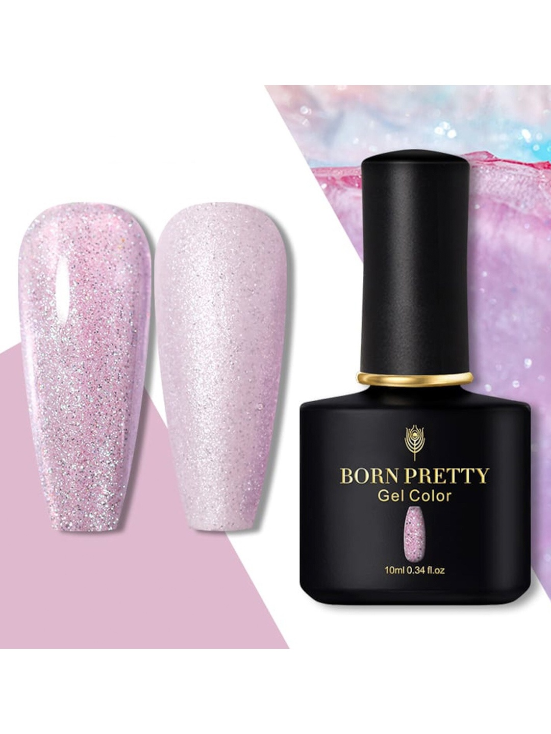 

BORN PRETTY Black Spar Series Glossy / Matte UV LED Gel Nail Polish 10 ml - Shade 14, Pink