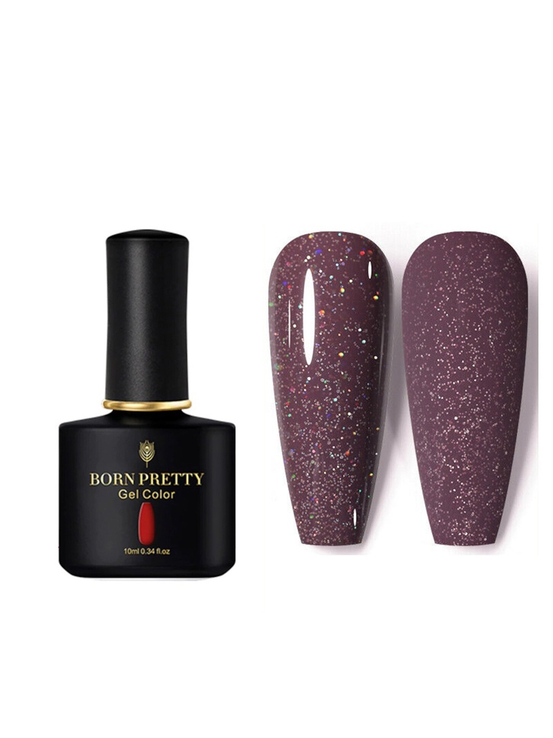 

BORN PRETTY Black Spar Series Glossy / Matte UV LED Gel Nail Polish 10 ml - Shade 28, Brown