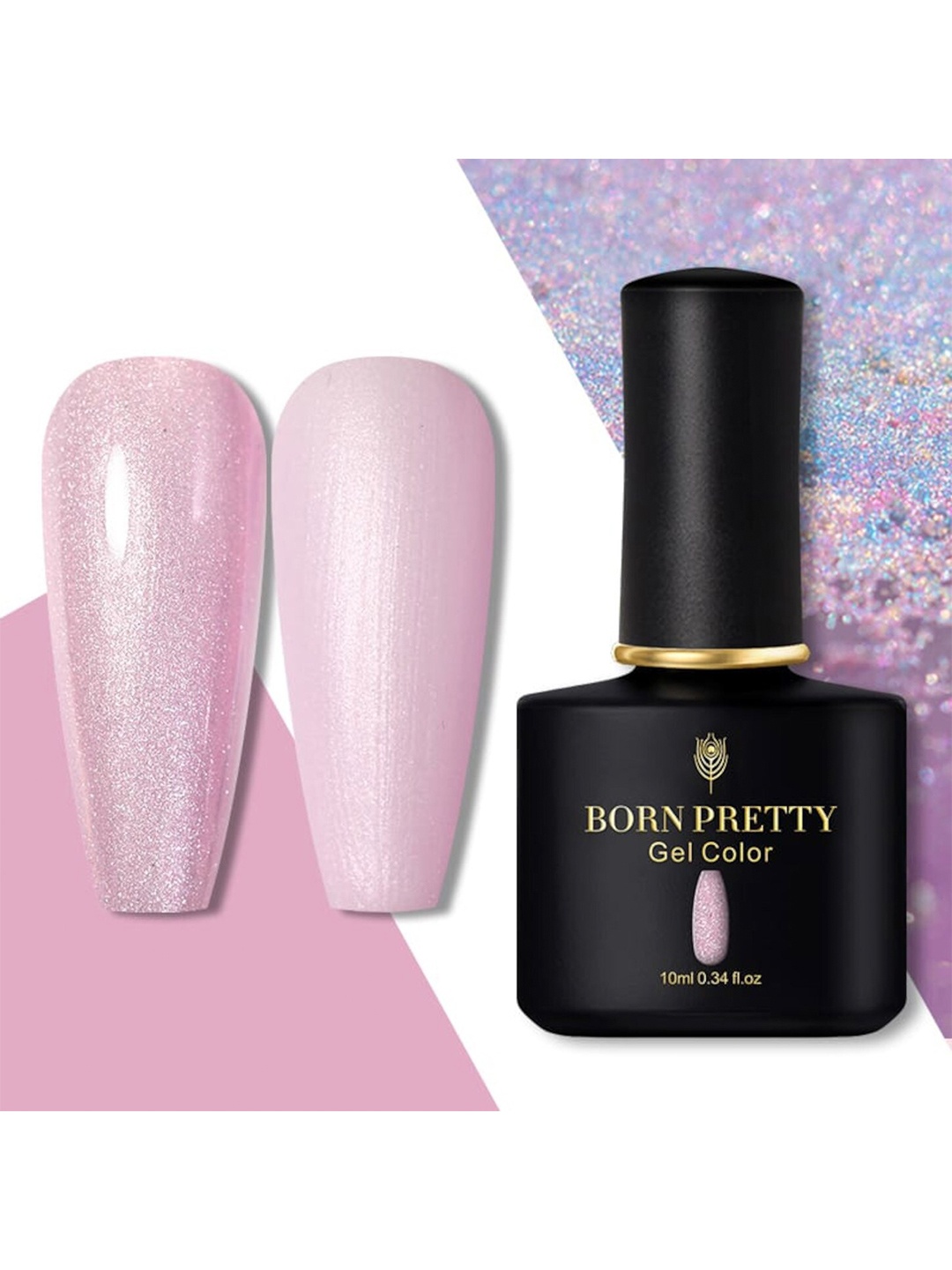 

BORN PRETTY Black Spar Series UV-LED Soak-Off Gel Nail Polish - Shade 24, Pink