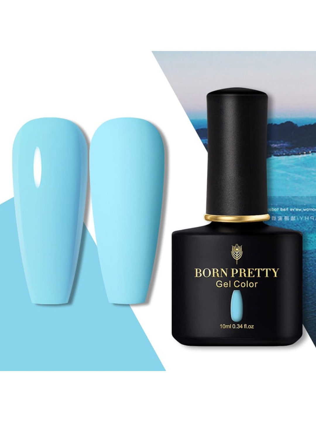 

BORN PRETTY Black Spar Series Glossy / Matte UV LED Gel Nail Polish 10 ml - Shade 33, Blue