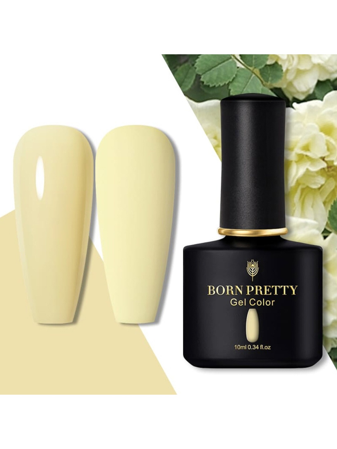 

BORN PRETTY Black Spar Series Glossy UV LED Matte Gel Nail Polish - Shade 32, Cream