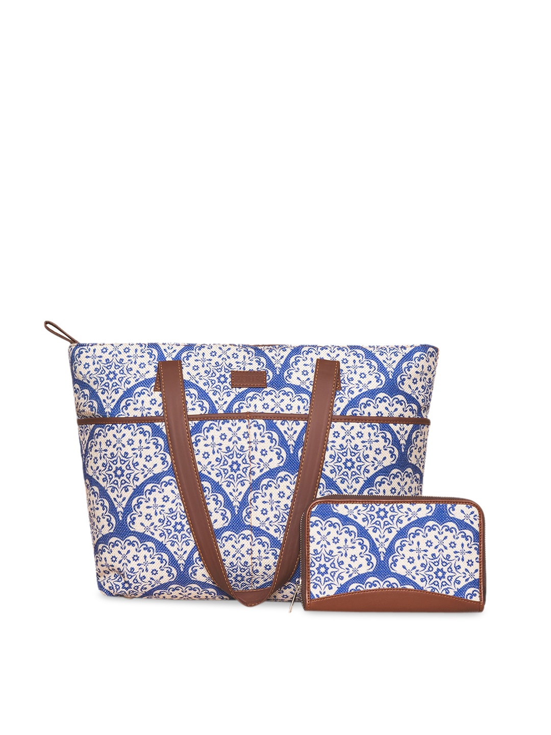 

ZOUK White Ethnic Motifs Printed Structured Sling Bag