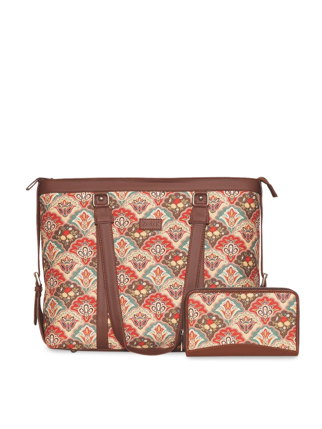 

ZOUK Multicoloured Ethnic Motifs Printed Shopper Shoulder Bag, Multi