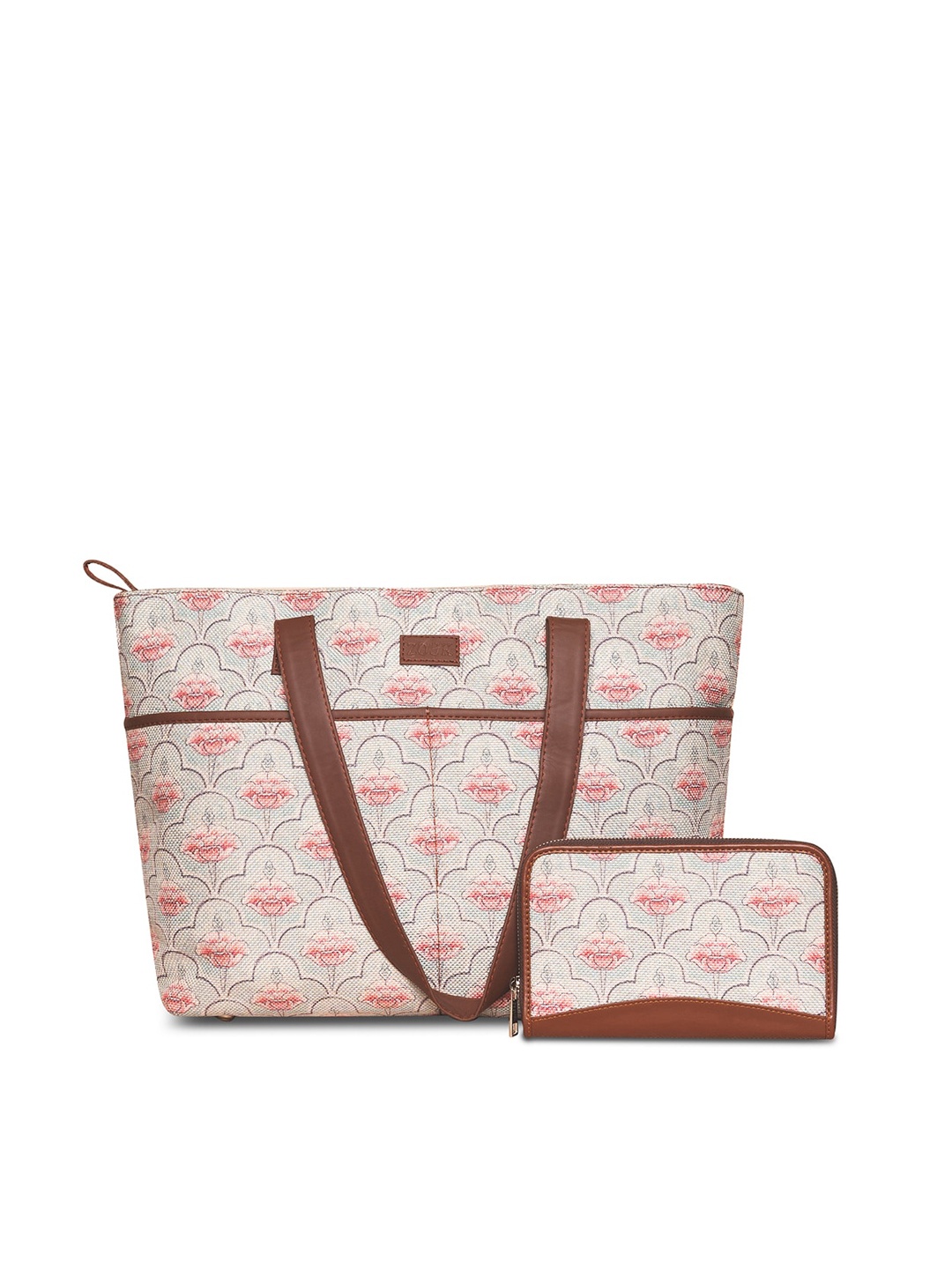 

ZOUK Blue Geometric Printed Structured Shoulder Bag