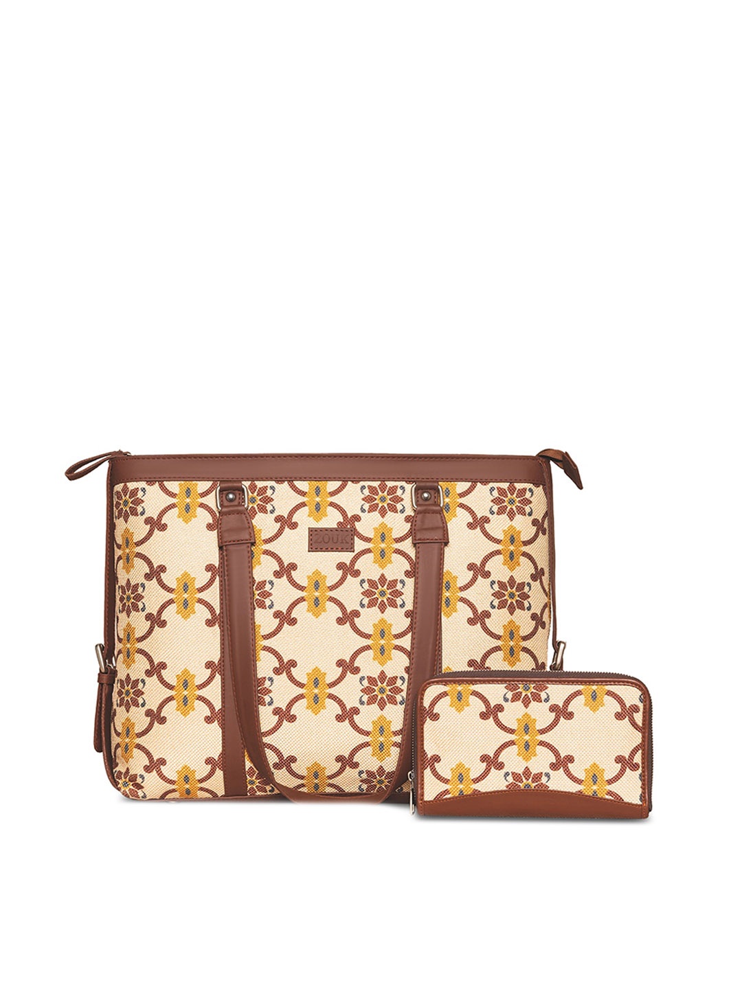 

ZOUK Yellow Animal Printed Structured Sling Bag with Bow Detail