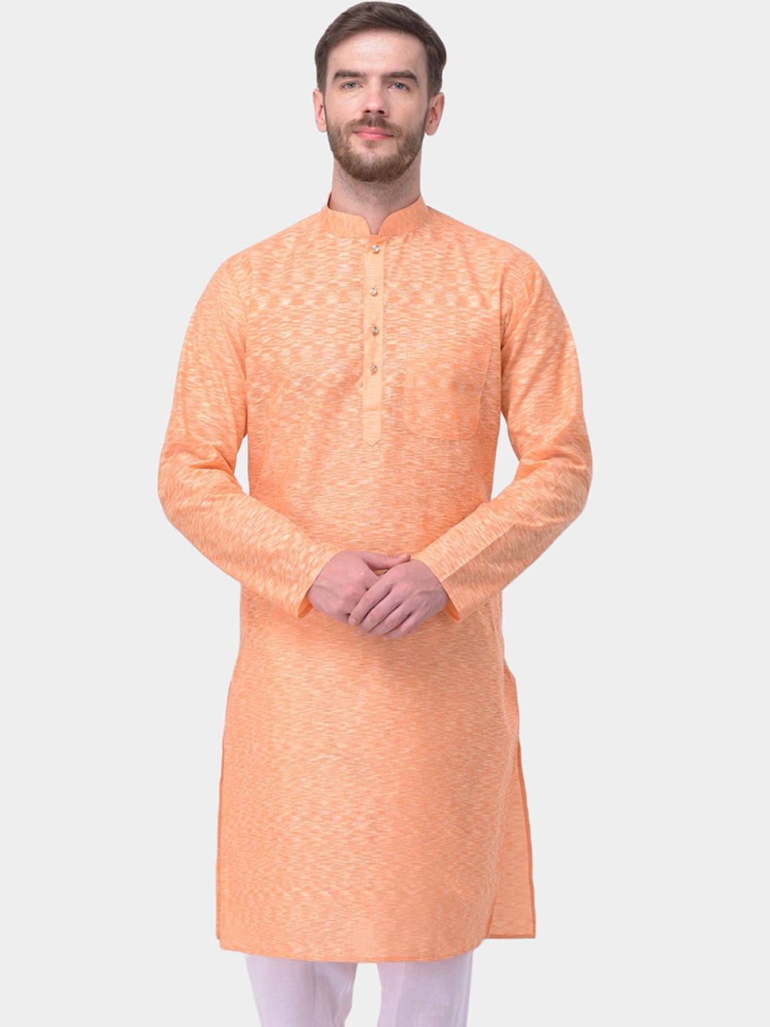 

SG LEMAN Men Orange Kurta