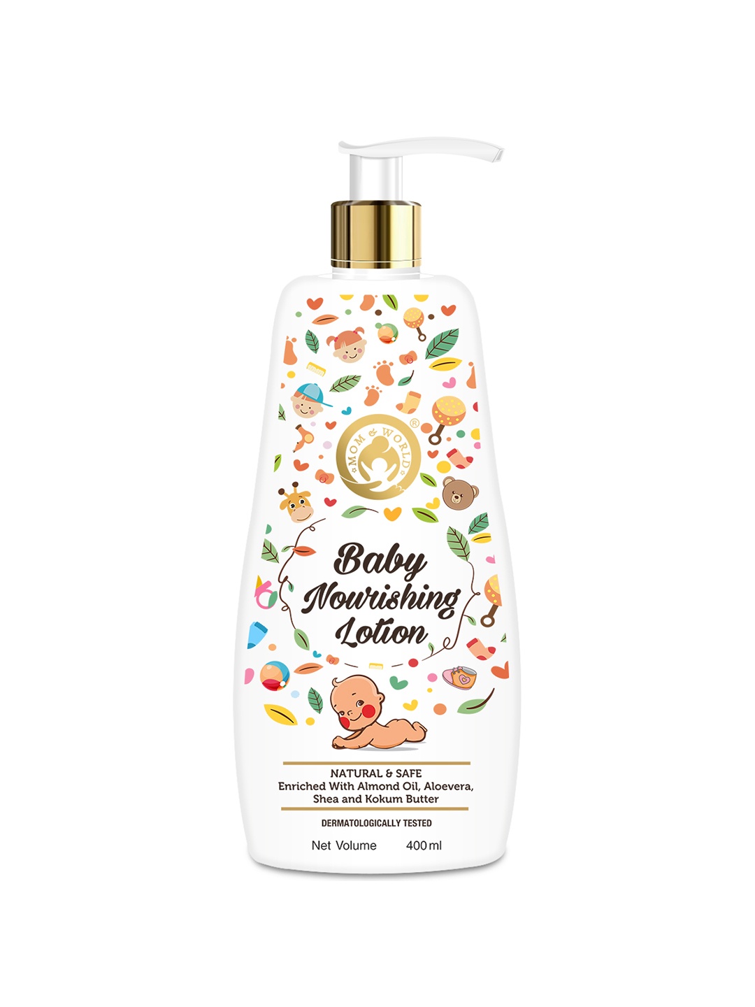 

Mom & World Baby Nourishing Lotion with Almond Oil & Aloe Vera - 400ml, White