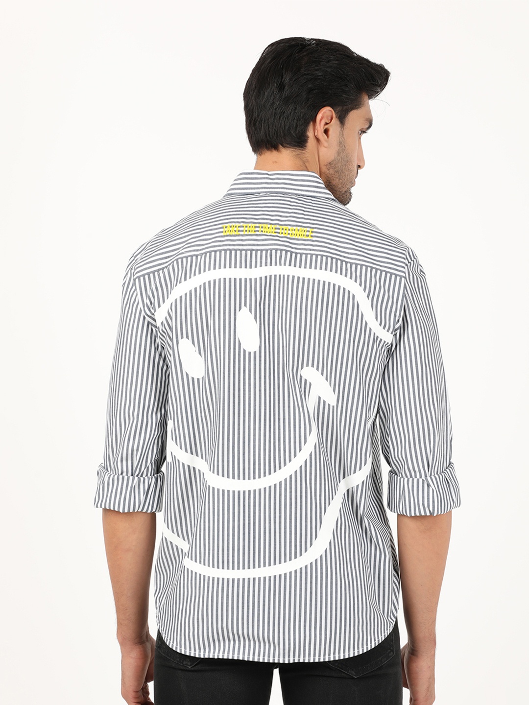 

Lee Men Blue Striped Casual Shirt