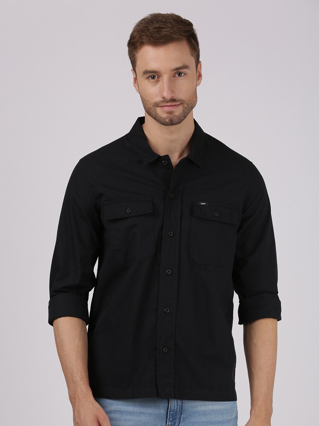 

Lee Men Black Comfort Fit Casual Shirt