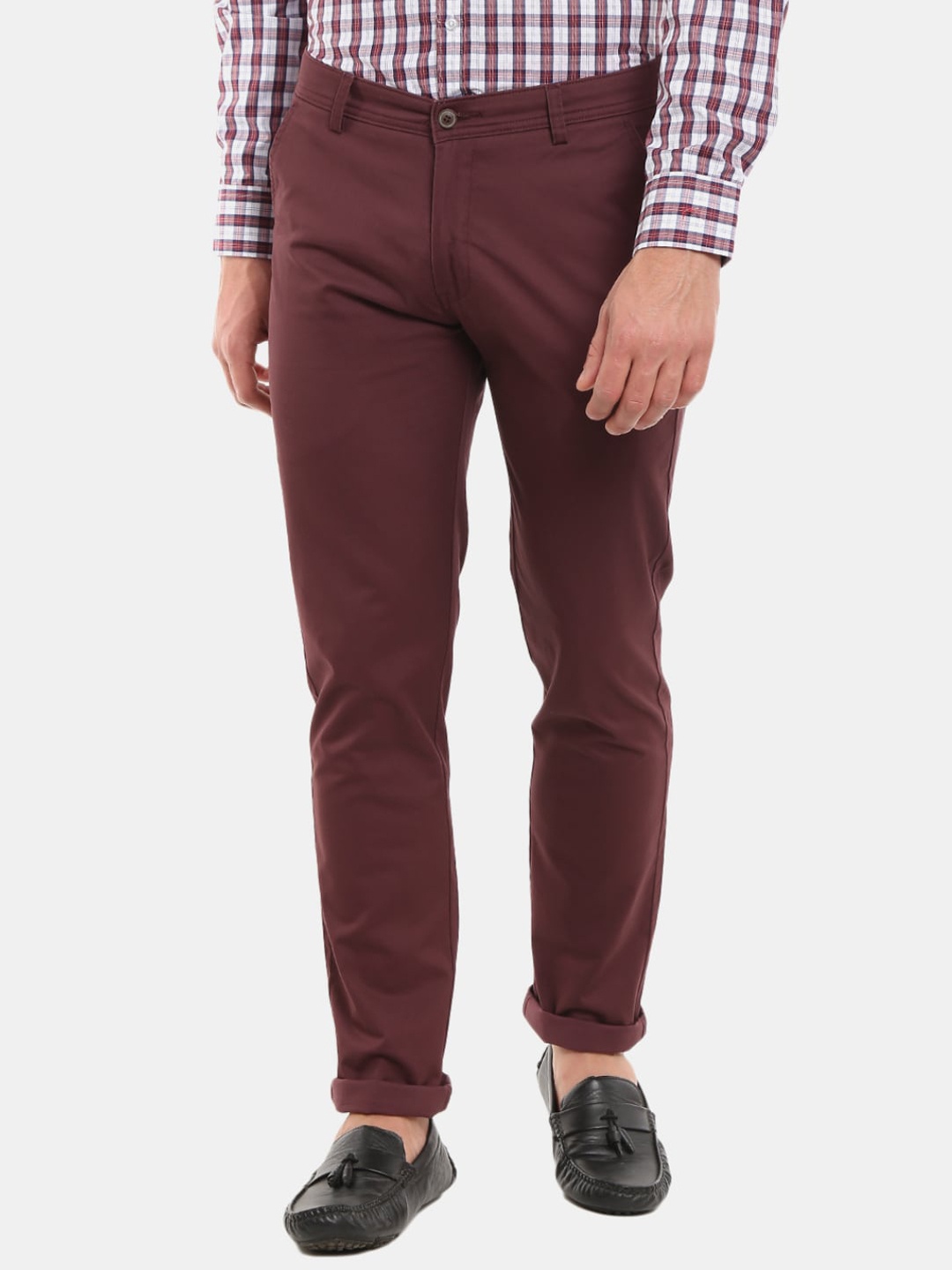 

V-Mart Men Maroon Chinos Trousers