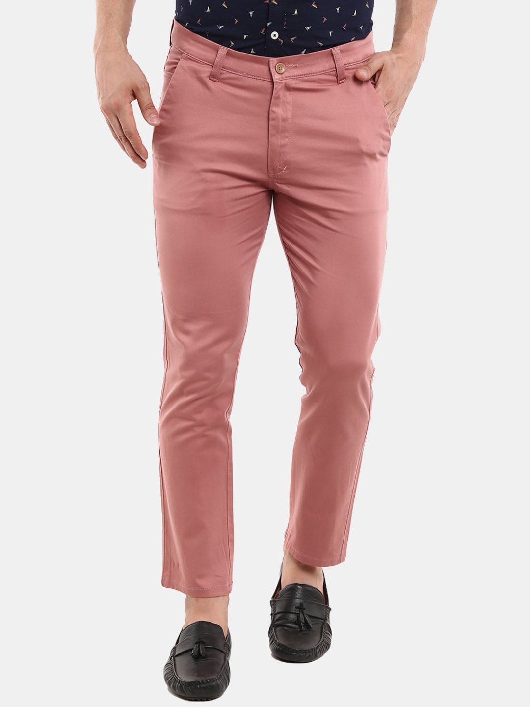 

V-Mart Men Pink Chinos Trousers