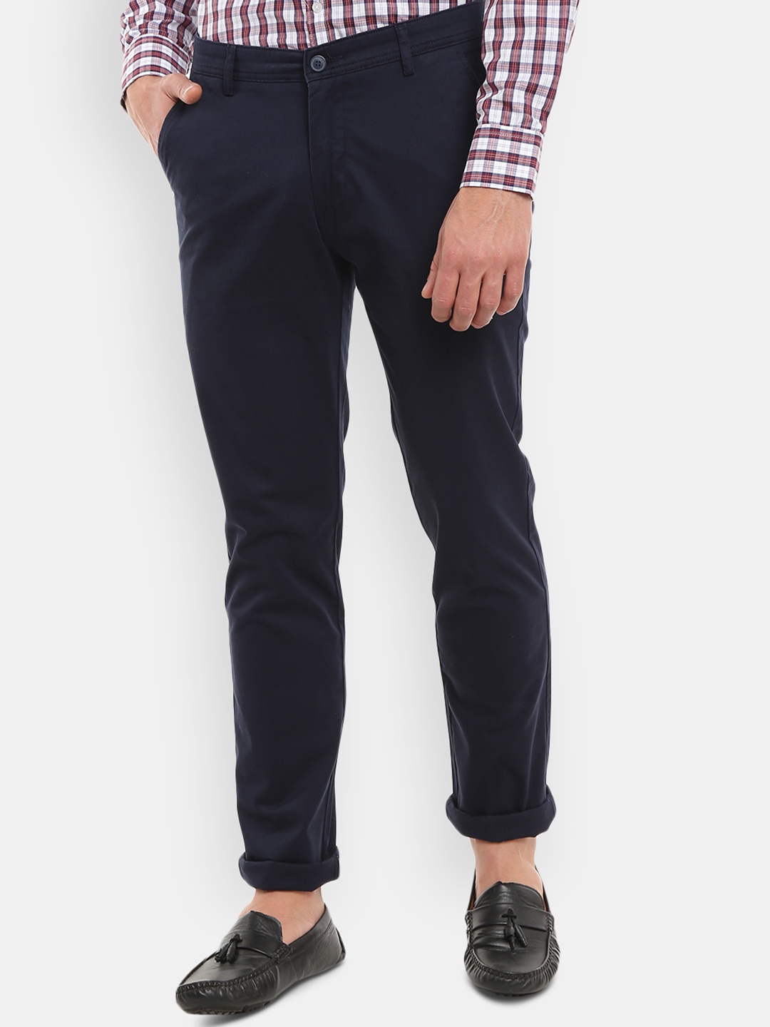 

V-Mart Men Navy Blue Chinos Trousers