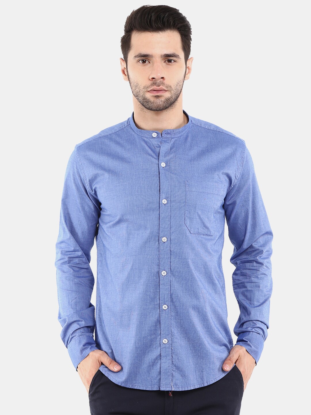 

V-Mart Men Blue Casual Shirt