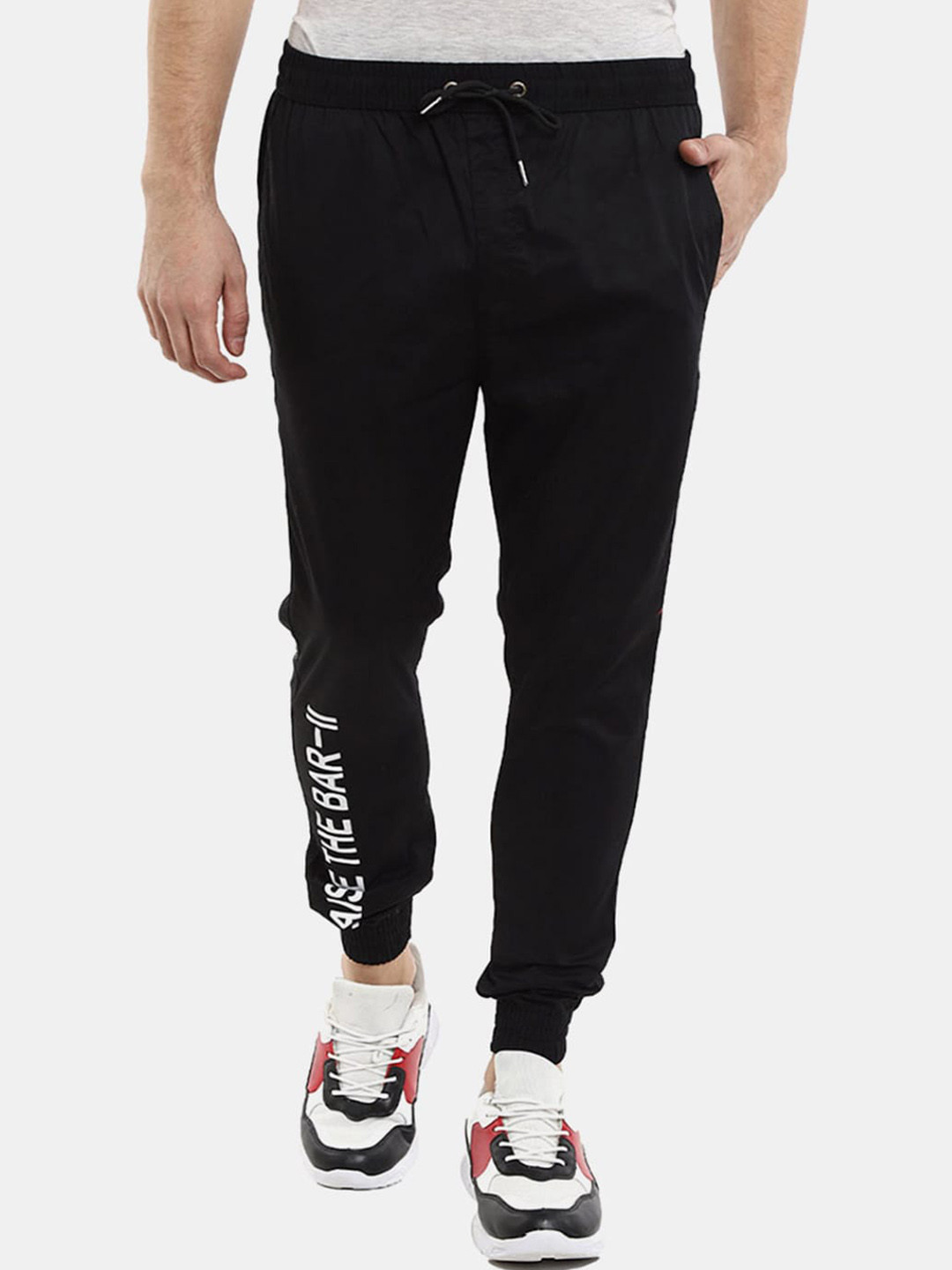 

V-Mart Men Black Solid Cotton Joggers