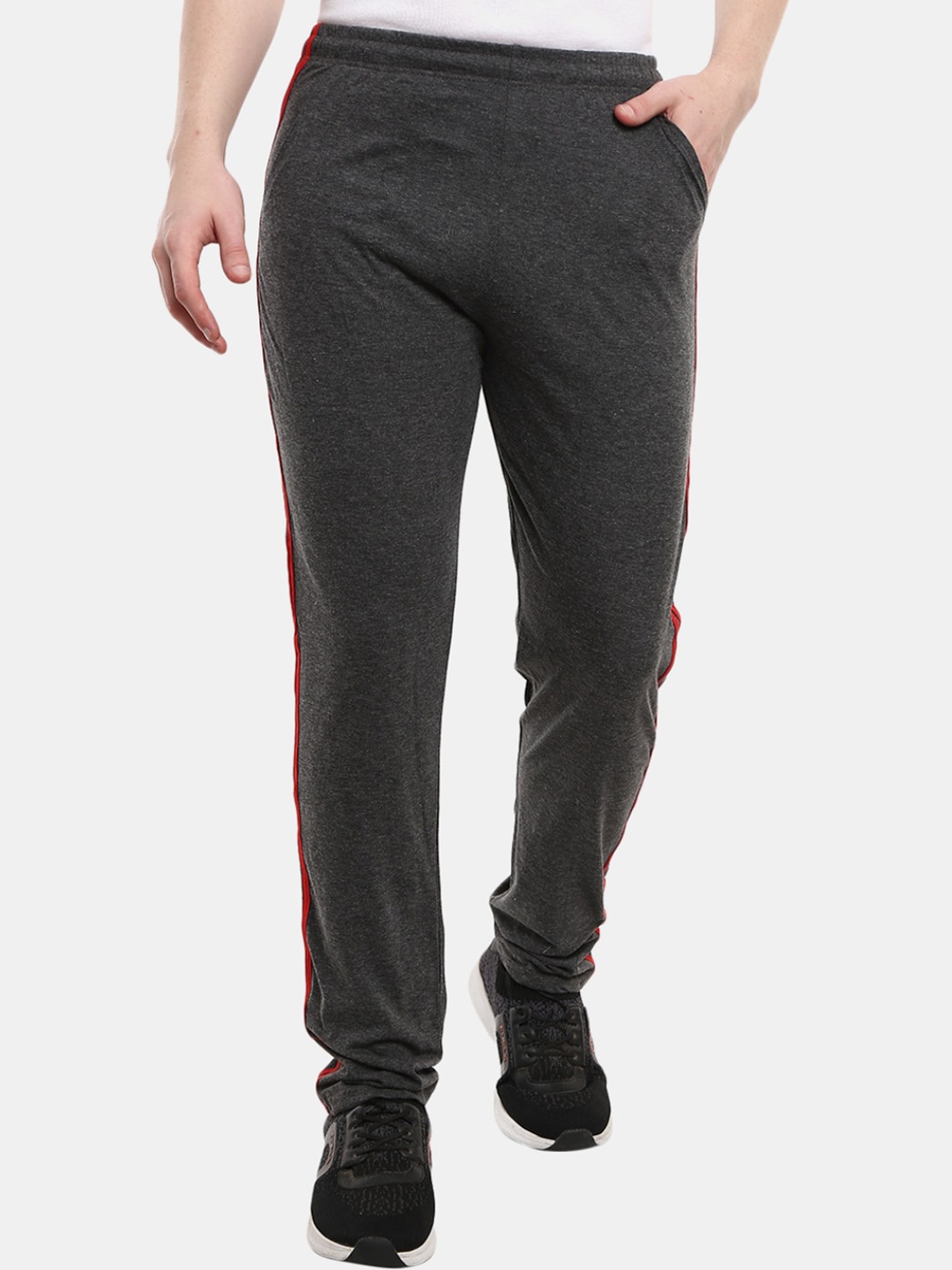 

V-Mart Men Grey Solid Track Pants