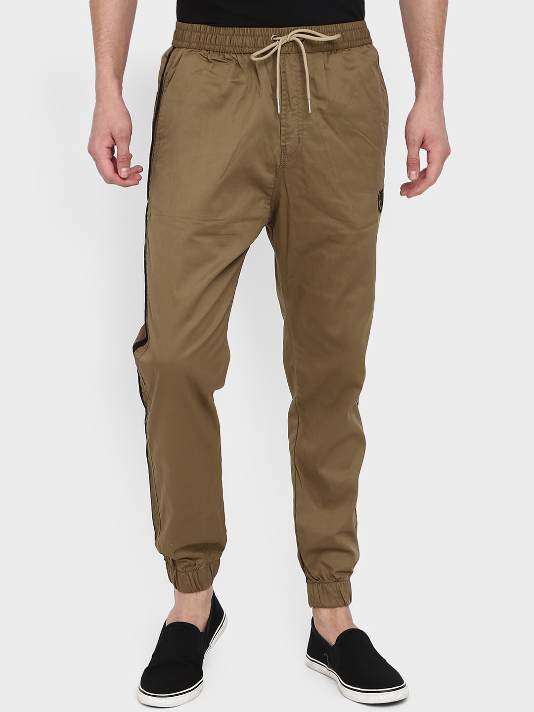 

V-Mart Men Brown Solid Cotton Joggers