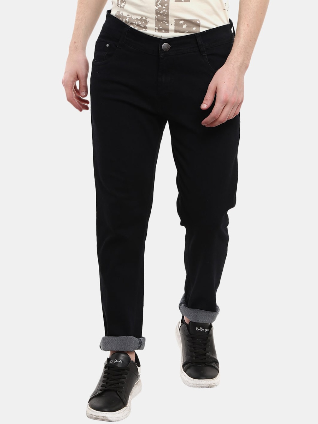 

V-Mart Men Black Slim Fit Cotton Jeans