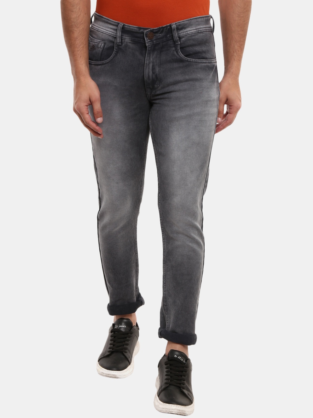 

V-Mart Men Grey Slim Fit Heavy Fade Jeans