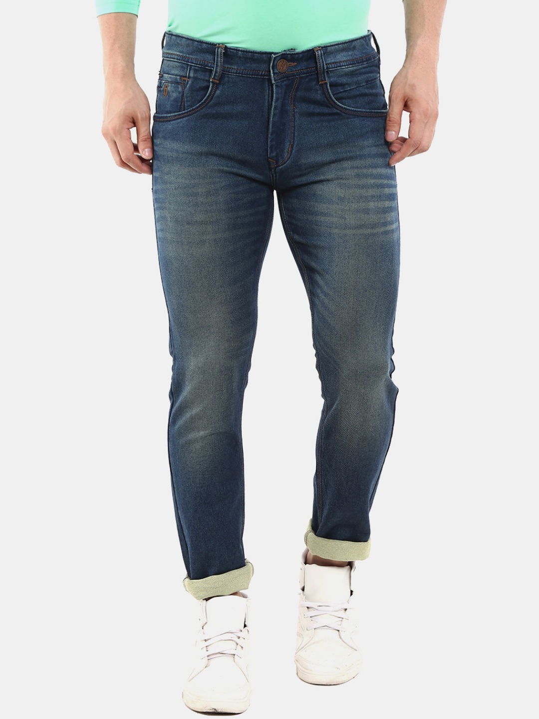 

V-Mart Men Blue Slim Fit Heavy Fade Jeans
