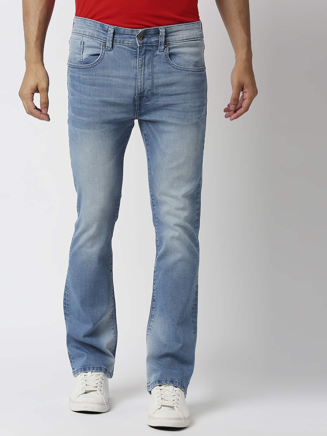

Pepe Jeans Men Blue Bootcut Clean Look Light Fade Jeans