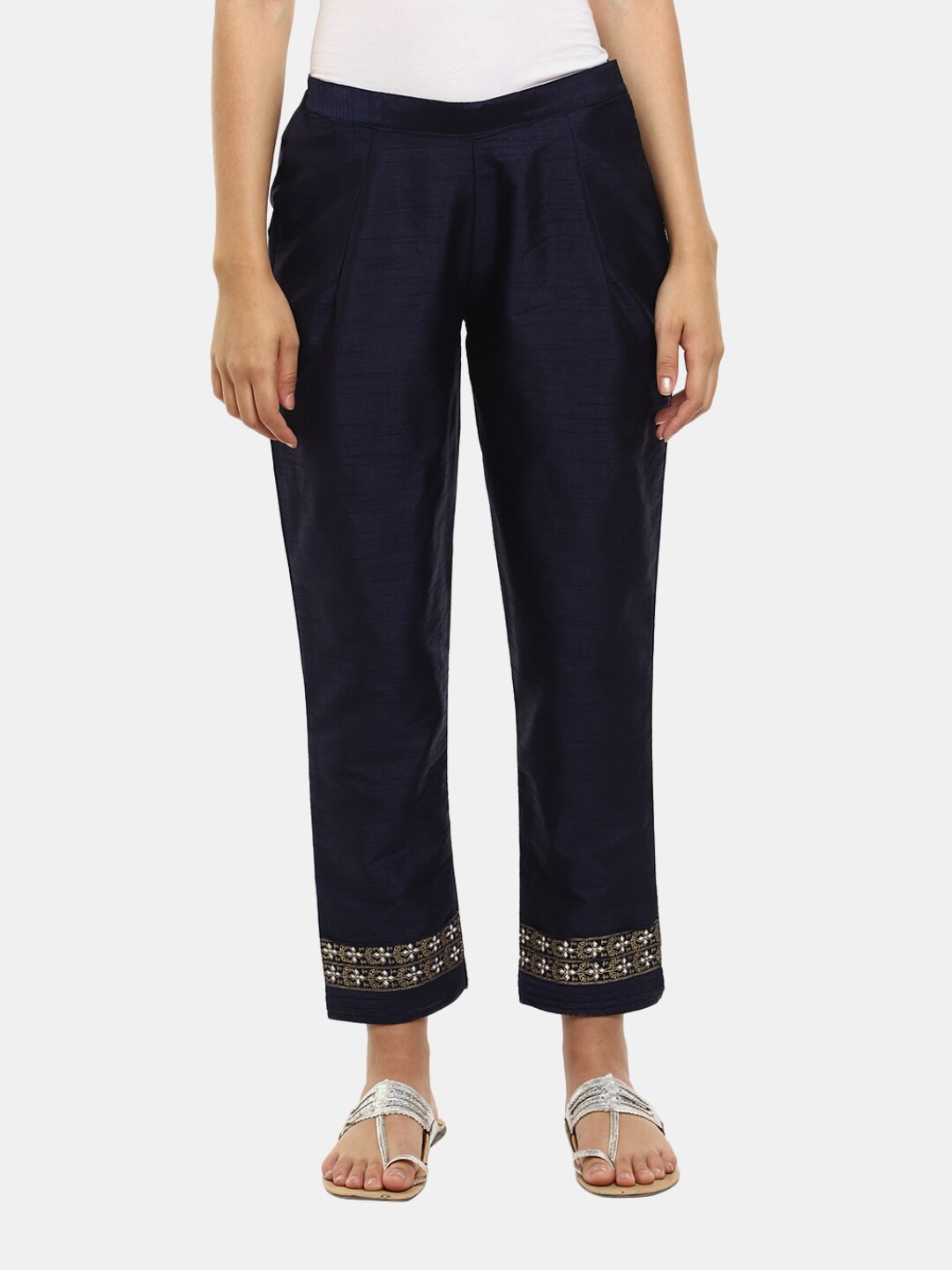 

Desi Mix Women Navy Blue Palazzos