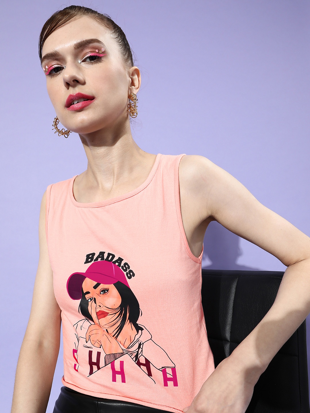 

HERSHEINBOX Peach Graphic Baby Tee
