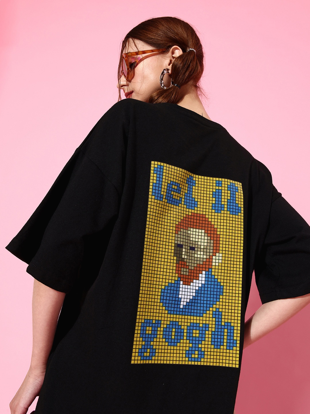 

Stylecast X Hersheinbox Women Stylish Black Graphic Joyful Conversation Tshirt