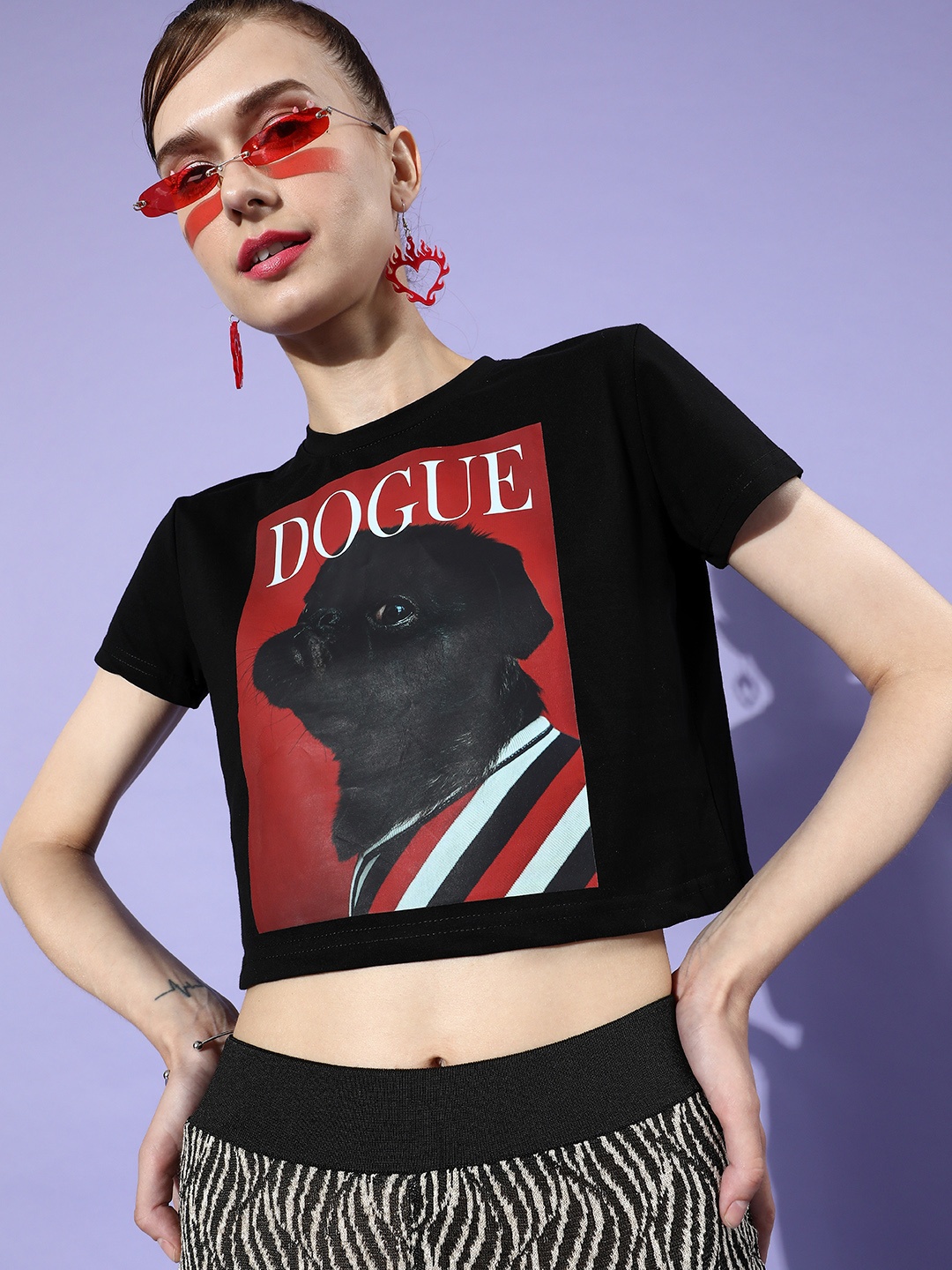 

HERSHEINBOX Black Graphic Baby Tee